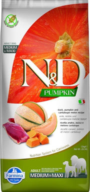 CROCCHETTE DOG N&D PUMPKIN CANE ADULT MEDIUM MAXI ANATRA, ZUCCA E MELONE 12KG