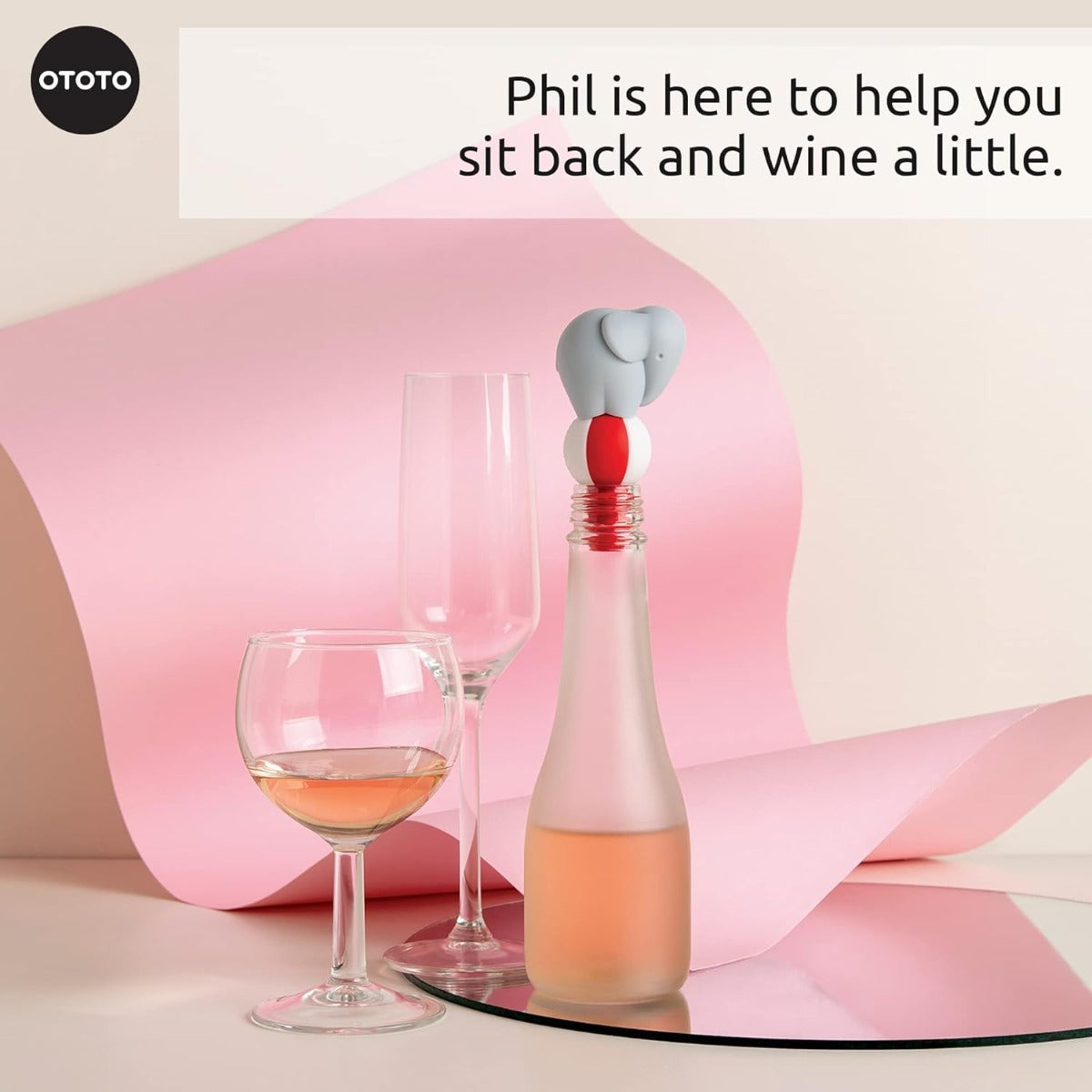 TAPPO PER BOTTIGLIA DI VINO PHIL L'ELEFANTINO