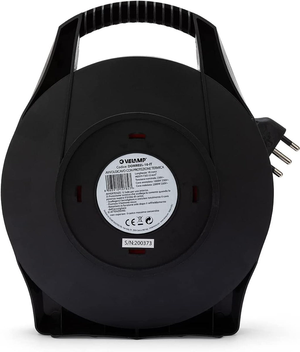 AVVOLGICAVO DOMESTICO 4 PRESE CAVO H05VV-F3G1.0MM2 10M CE