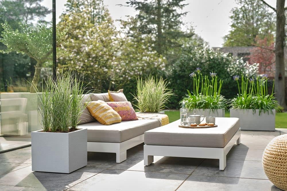 VASO VIVO NEXT SQUARE 30CM LIVING CONCRETE