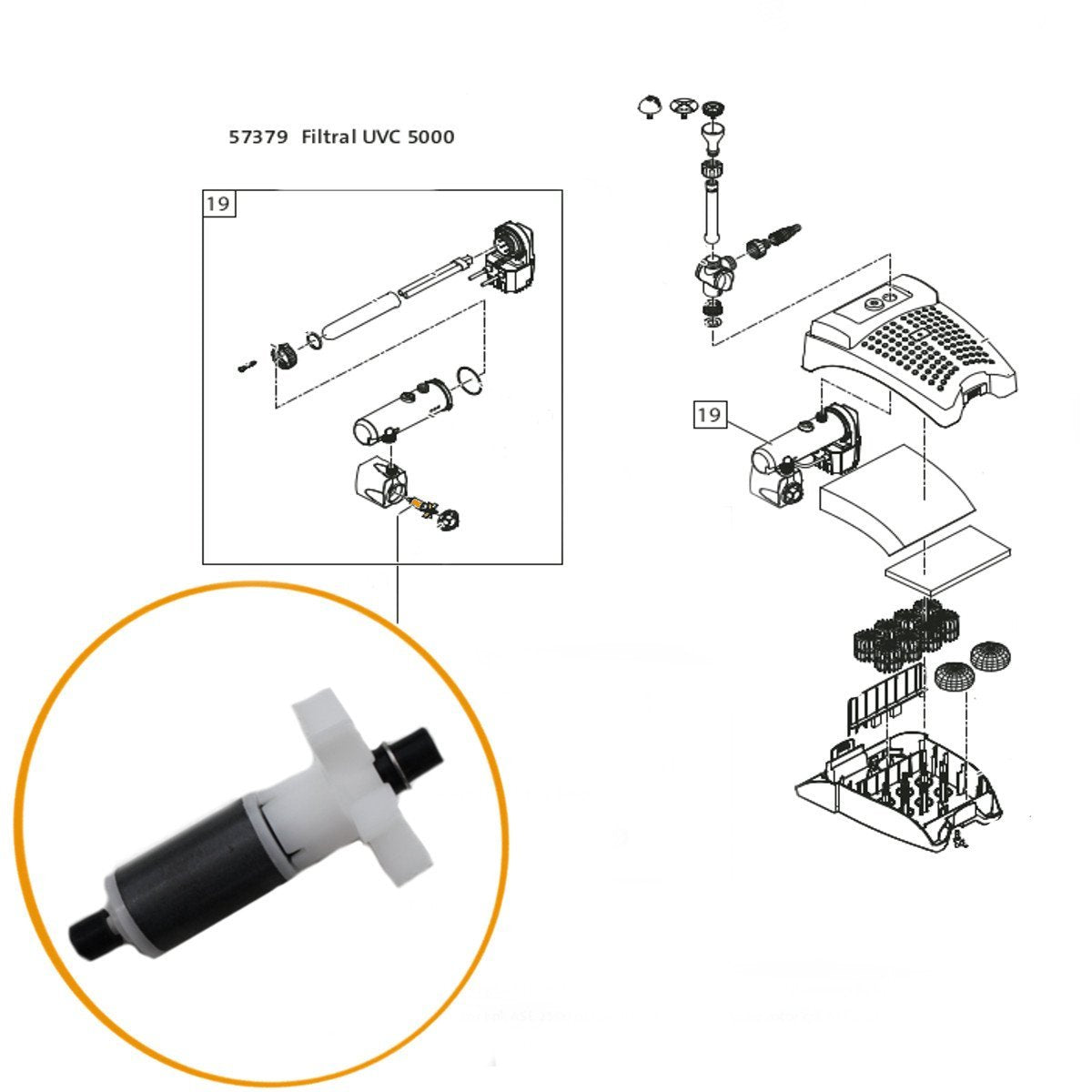 RICAMBIO ROTORE CPL. ASE 2500 MAGNETIZZATO PER PONTEC PONDOMAX/PONDOVARIO/PONDOPRESS