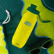 Borraccia Pieghevole I'm Not A Tourist 600ml Giallo Verde FISURA
