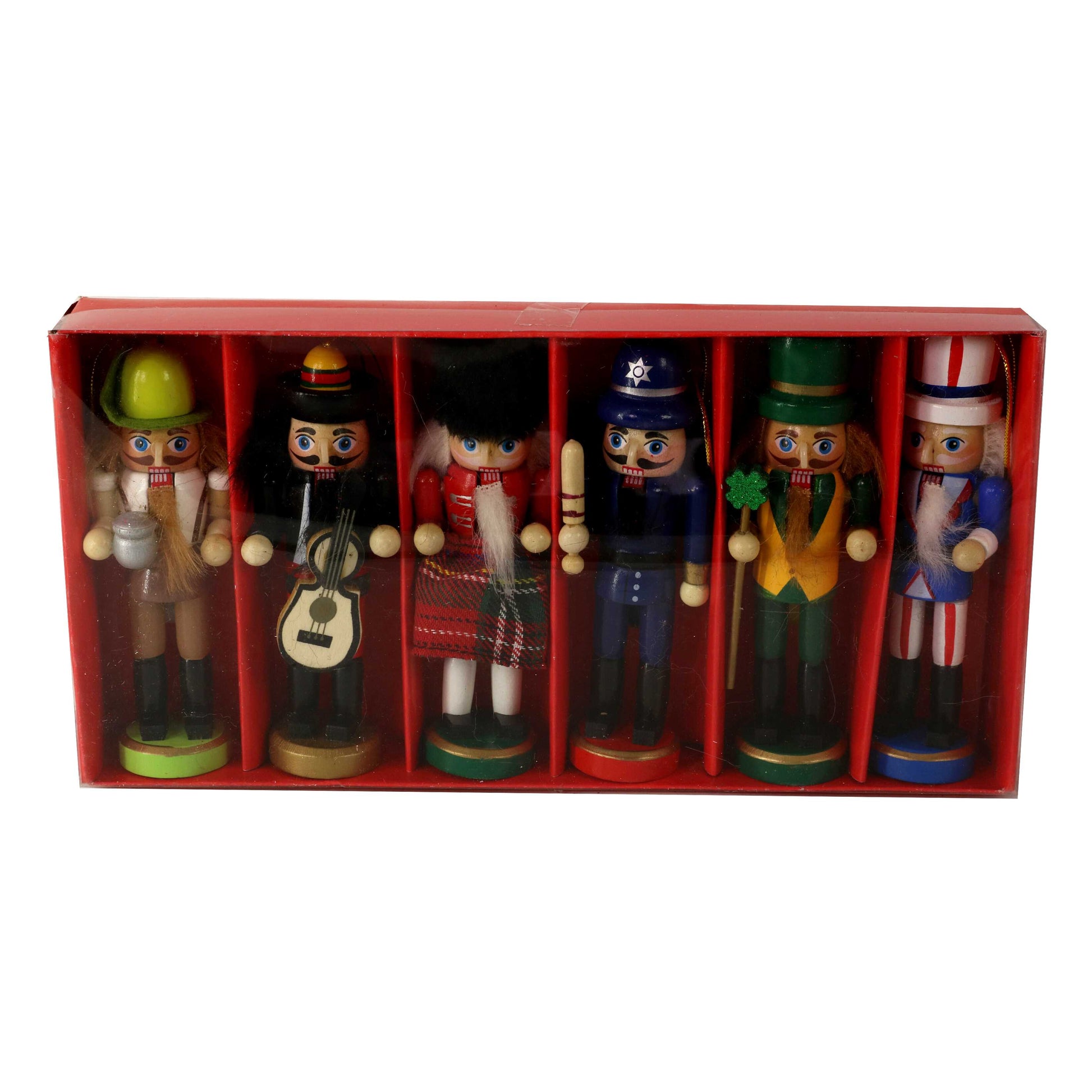 SOLDATINI IN LEGNO APPENDIBILI IN CONFEZIONE REGALO 6PZ H12.5CM