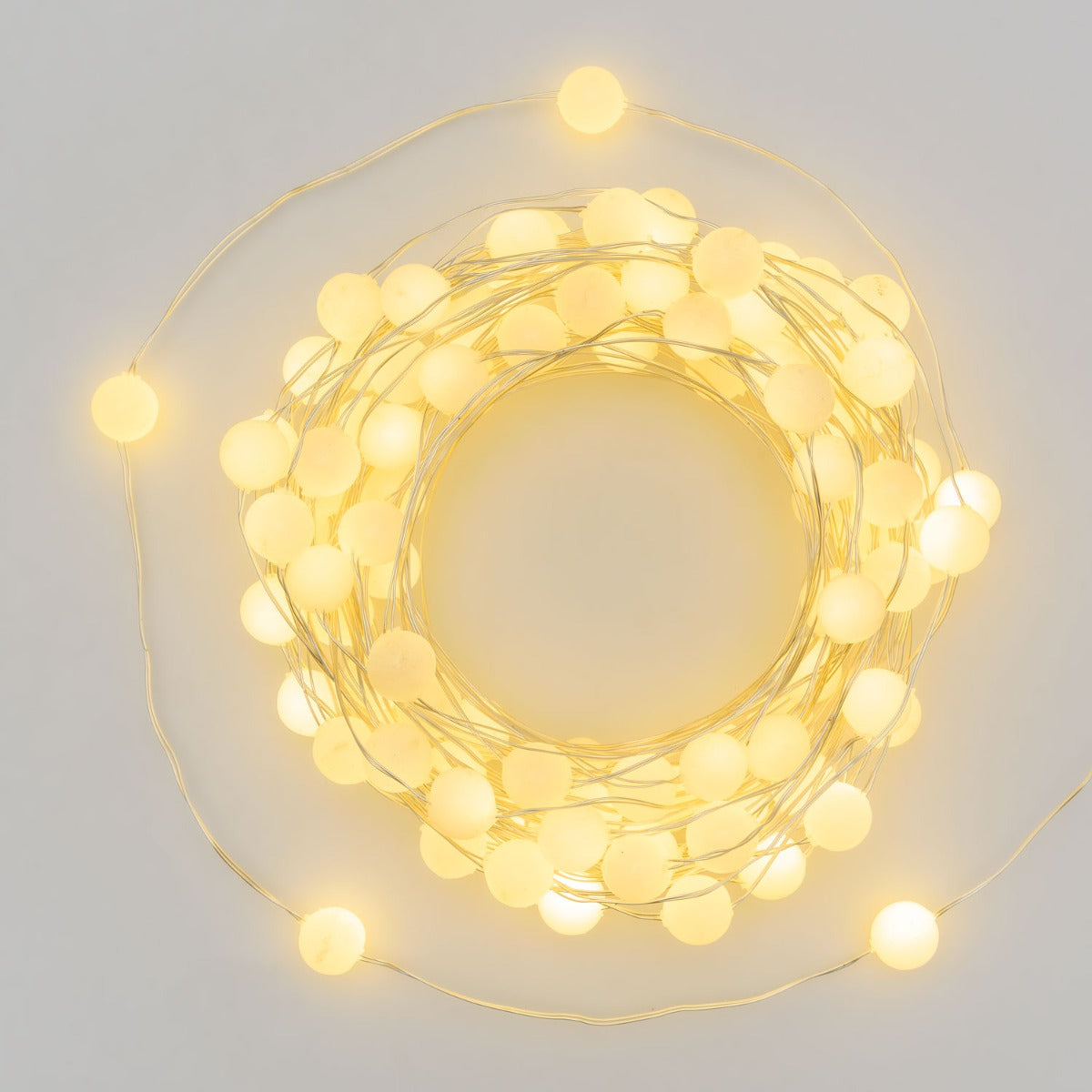 LUCI DI NATALE MINISFERE 100 LED BIANCO CALDO 1000CM