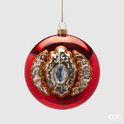 PENDENTE CON GEMMA, H12XØ10CM, ROSSO
