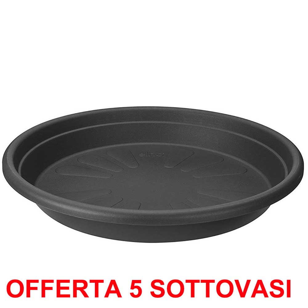 OFFERTA 5 SOTTOVASO UNIVERSAL SAUCER ROUND 15CM ANTRACITE