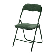SEDIA PIEGHEVOLE VERDE IN VELLUTO