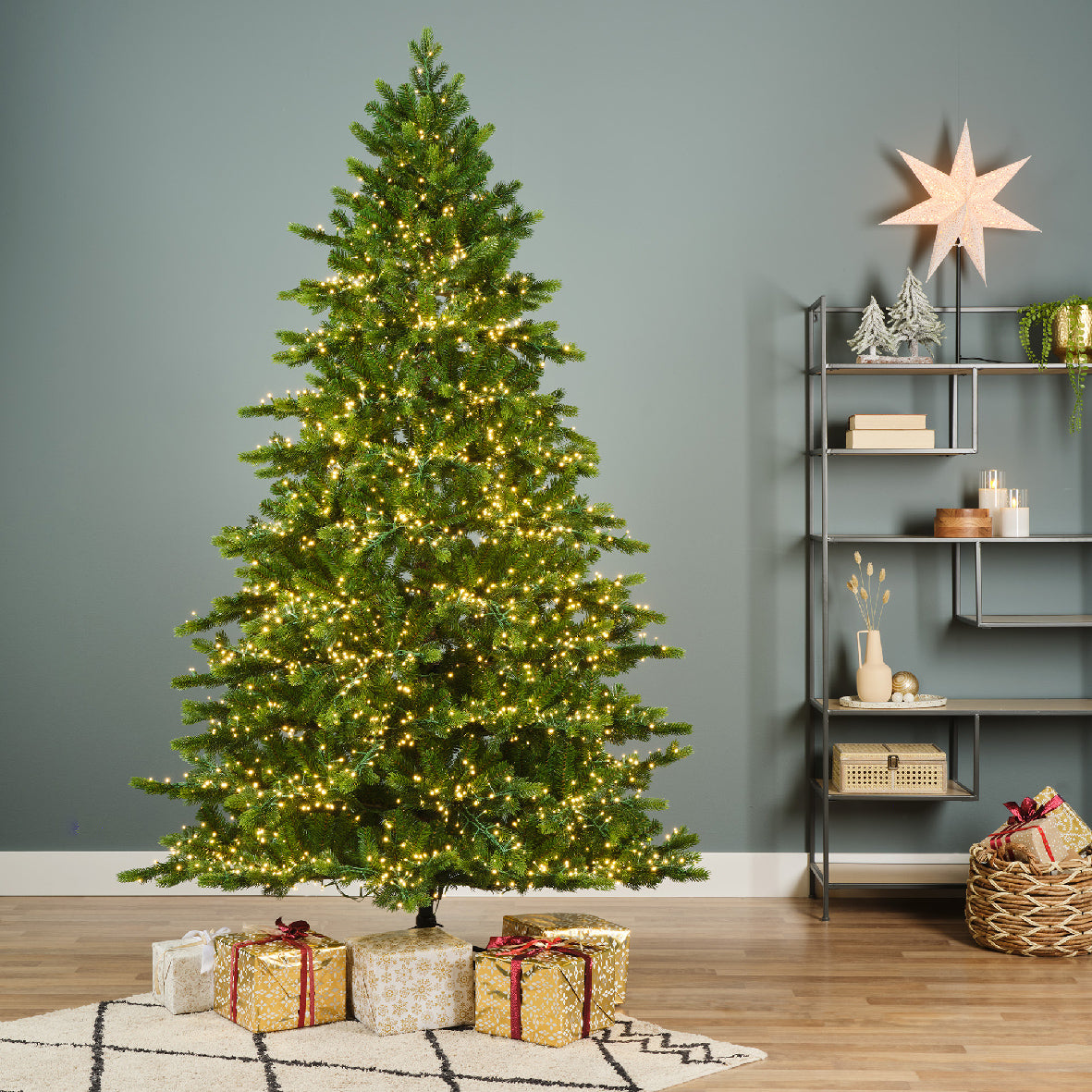 ALBERO DI NATALE GALLOWAY 180CM PREILLUMINATO CON 3000 LED