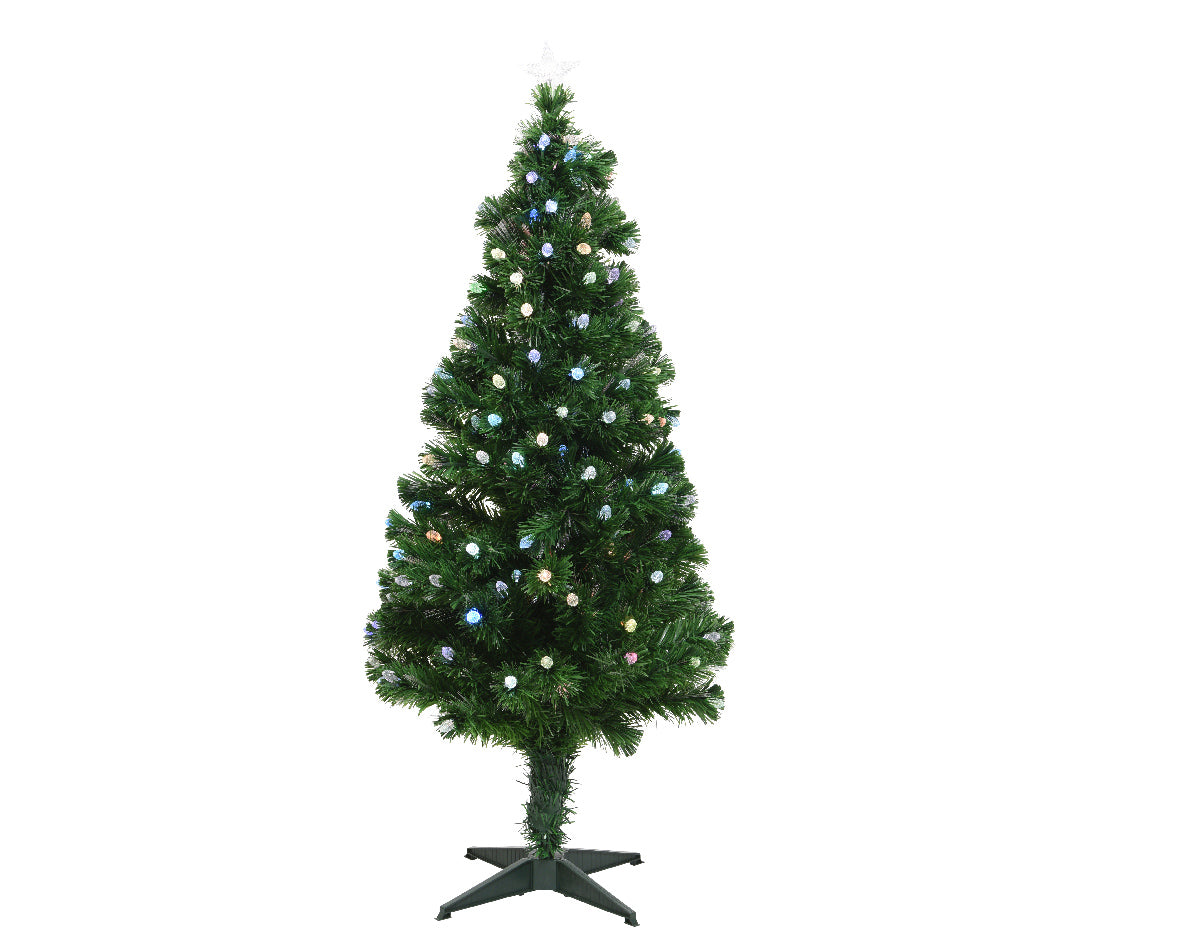 ALBERO DI NATALE CON FIBRE OTTICHE H150CM