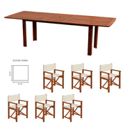 OFFERTA SET TAVOLO CITRUS ALLUNGABILE 190/240X97CM + 6 POLTRONE REGISTA