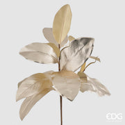 RAMO DI MAGNOLIA 40CM ORO CHIARO METALLIZZATO