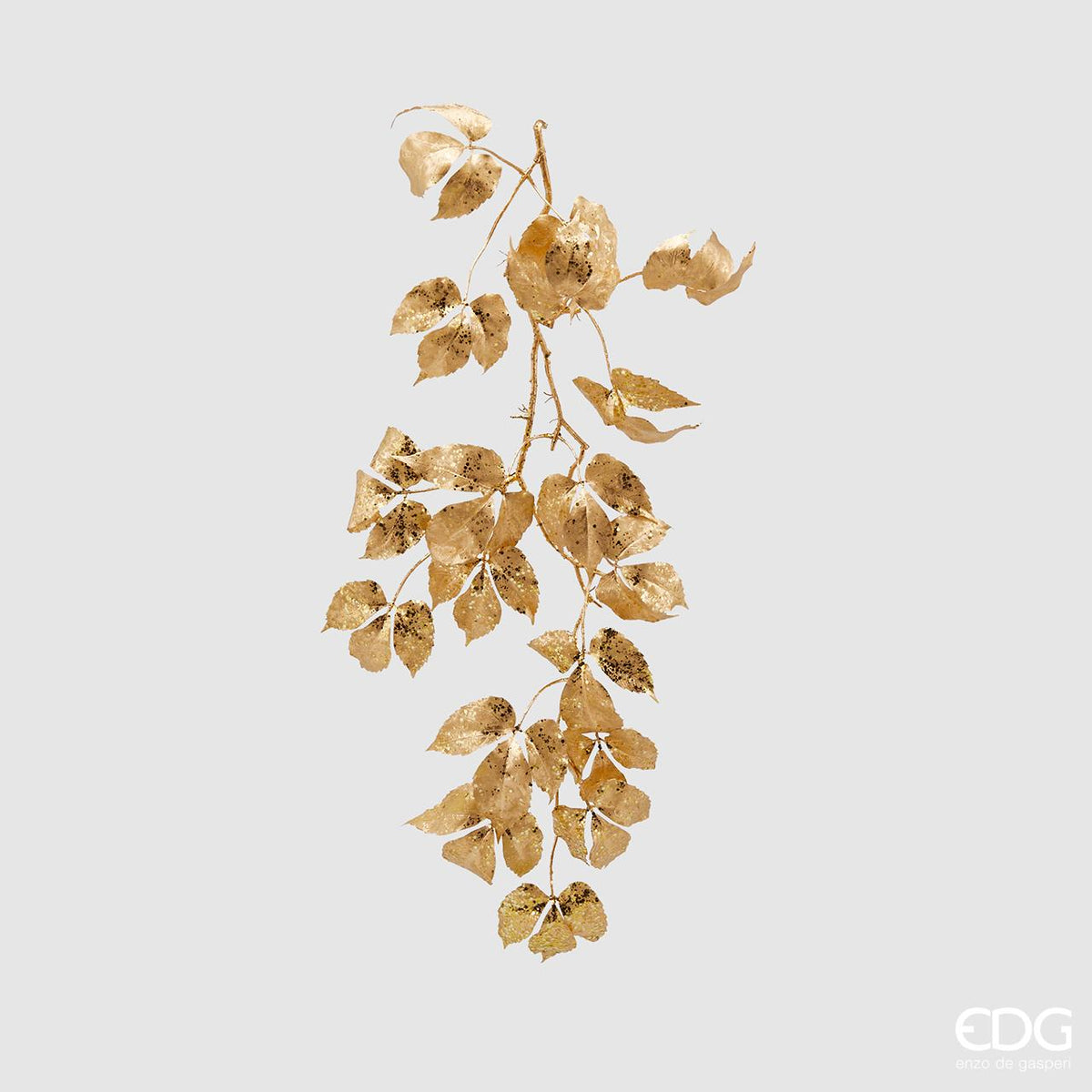 RAMO EDERA CON GLITTER 74CM COLORE ORO