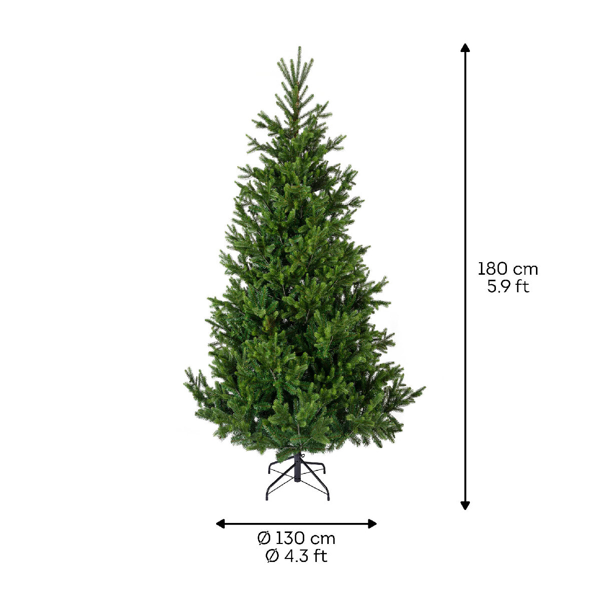 ALBERO DI NATALE 180CM NORDMANN VERDE