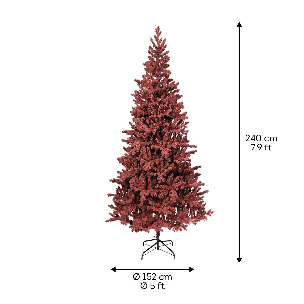 ALBERO DI NATALE 240CM ABETE BORGOGNA