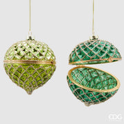 PIGNA IN VETRO VERDE CON CONTENITORE 10CM ASSORTITA