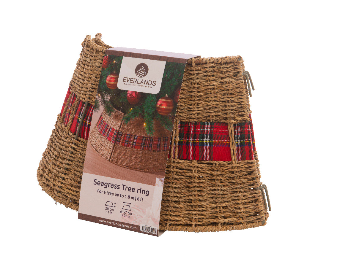 COPRI BASE 57X28CM CON FANTASIA SCOZZESE PER ALBERO DI NATALE