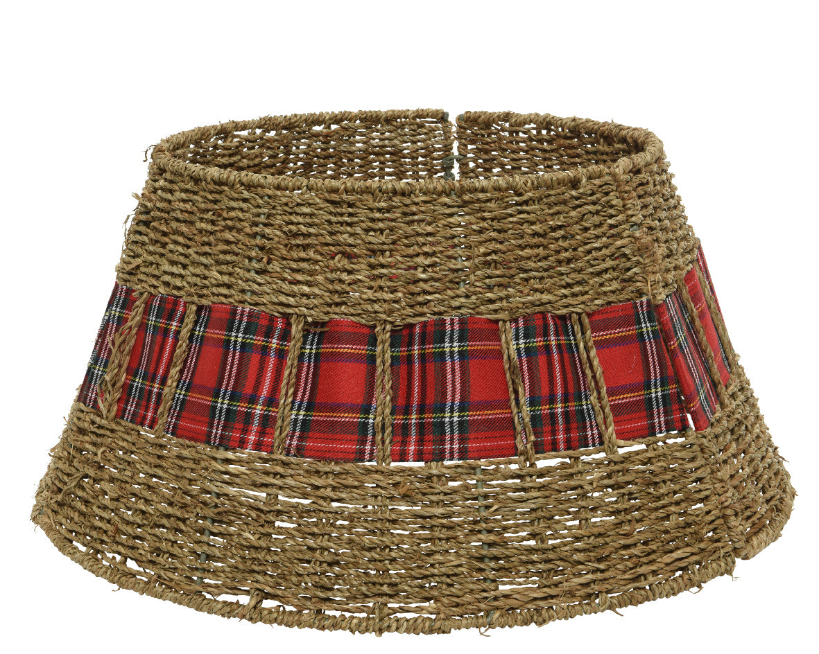COPRI BASE 70X28CM CON FANTASIA SCOZZESE PER ALBERO DI NATALE