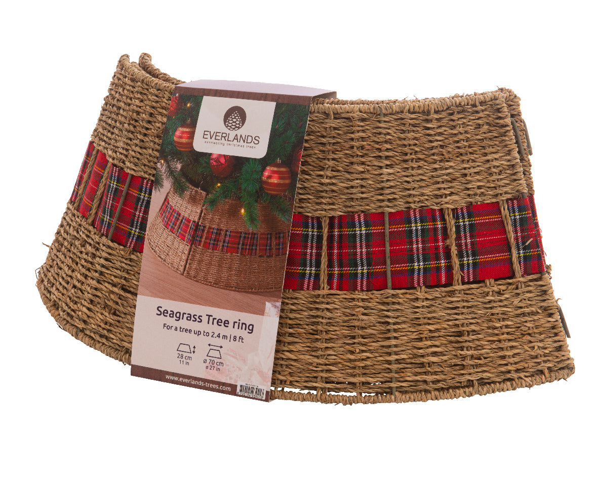 COPRI BASE 70X28CM CON FANTASIA SCOZZESE PER ALBERO DI NATALE