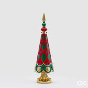 ALBERELLO CON ROMBI VERDE/ROSSO 14XH47CM