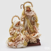 NATIVITA IN RESINA CON CULLA H50CM ORO/BIANCO