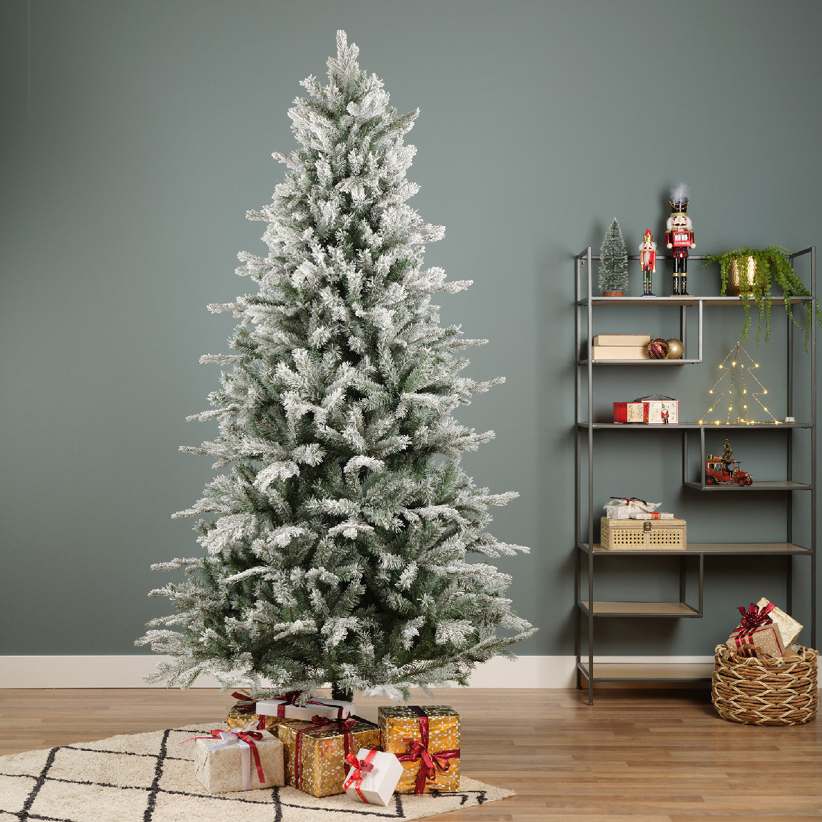ALBERO DI NATALE VERMONT VERDE EFFETTO GHIACCIATO 180CM