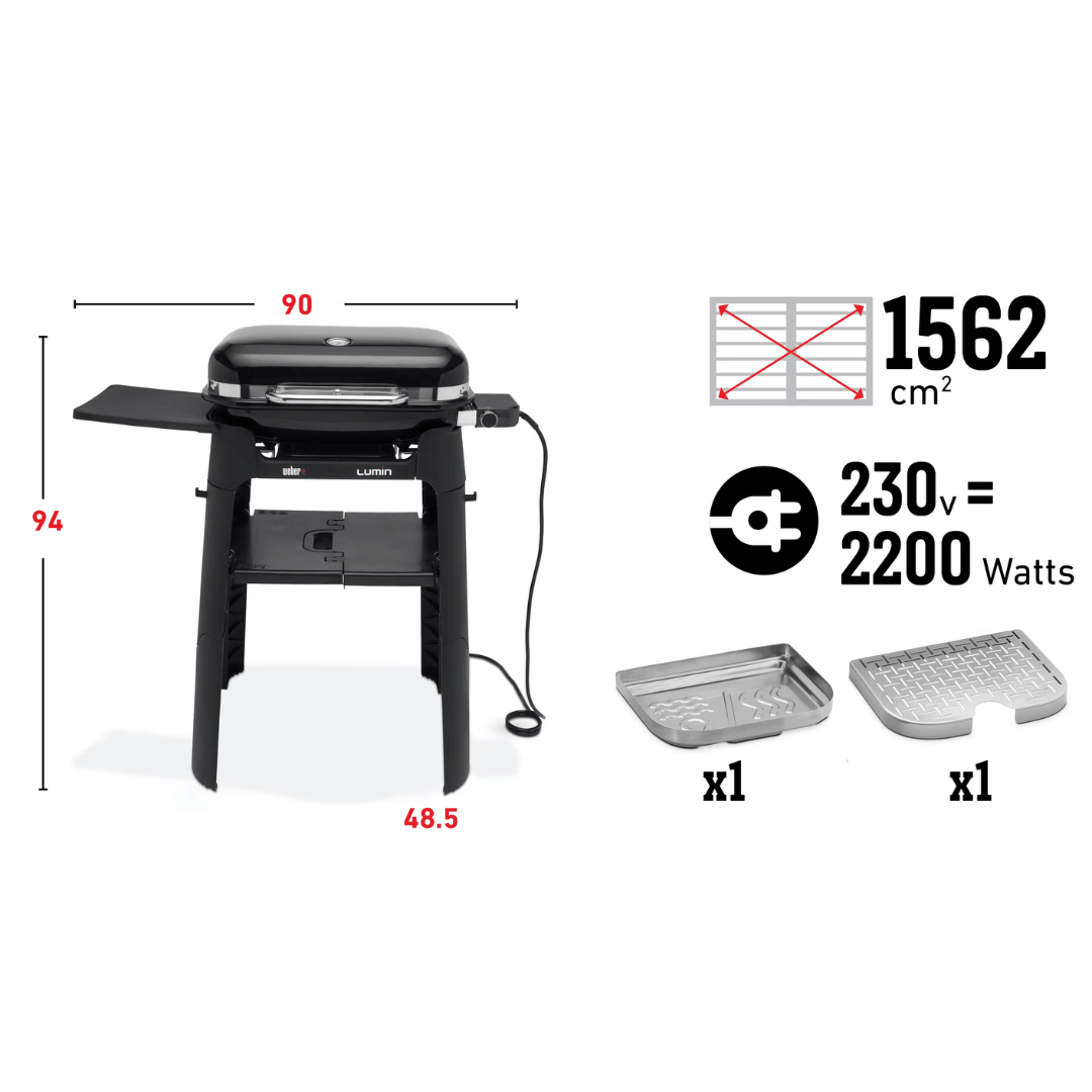 BARBECUE ELETTRICO LUMIN CON SUPPORTO - LUMIN WITH STAND