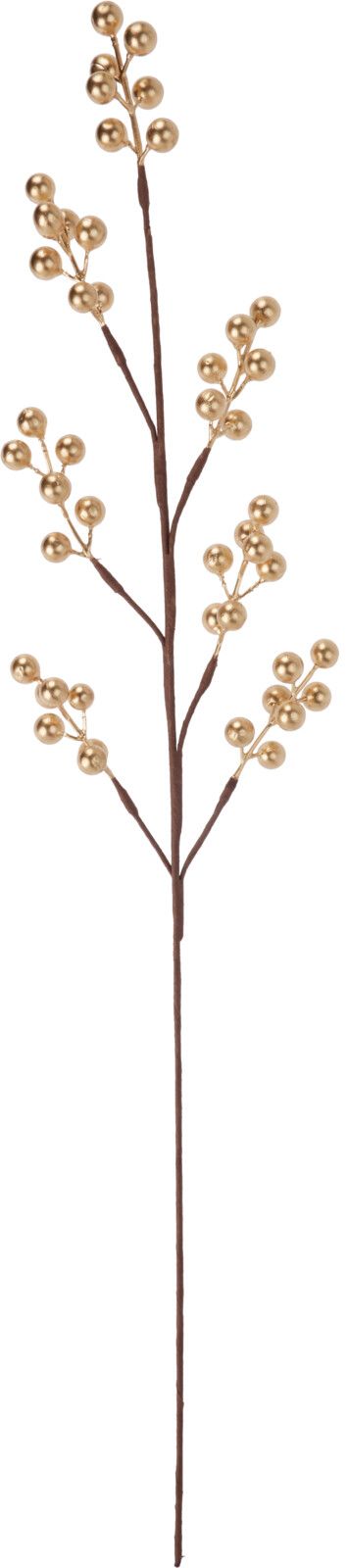 Ramo decorativo con bacche dorate, 75 cm