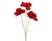 Anemone su stelo glitter altezza 60 cm rosso Peraga Christmas