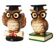 Gufo su libro in terracotta 8,5 x 12,5 x 17,5 cm marrone Peraga Christmas