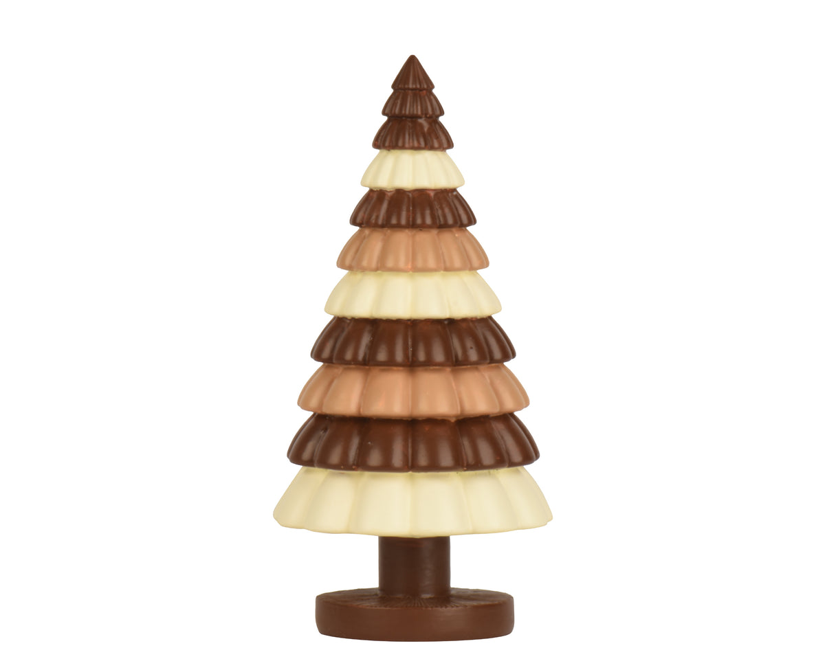 Albero decorativo tre cioccolati in polyresin D 12 cm altezza 24,5 cm marrone Peraga Christmas
