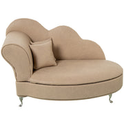 Portagioie a Forma di Poltrona con Specchio 14x13x13 cm Beige Peraga Home