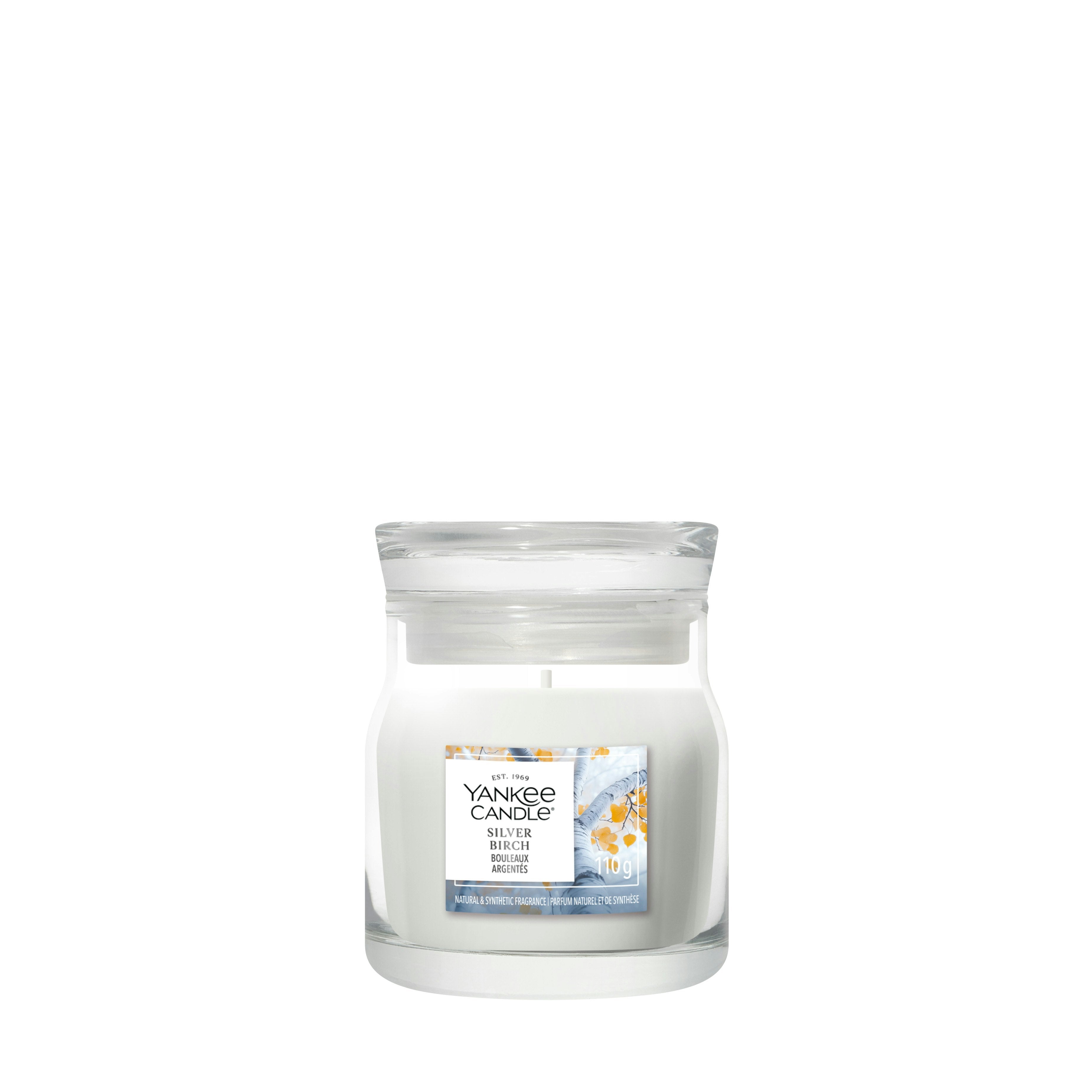 Candela piccola Signature Silver Birch 110g Neutri Yankee Candle