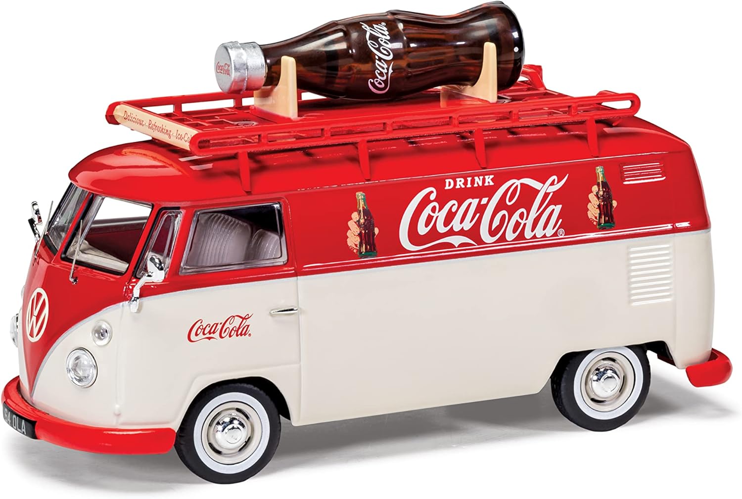 FURGONCINO CON BOTTIGLIA DI COCA-COLA, 17X6X4CM, COLORE ROSSO