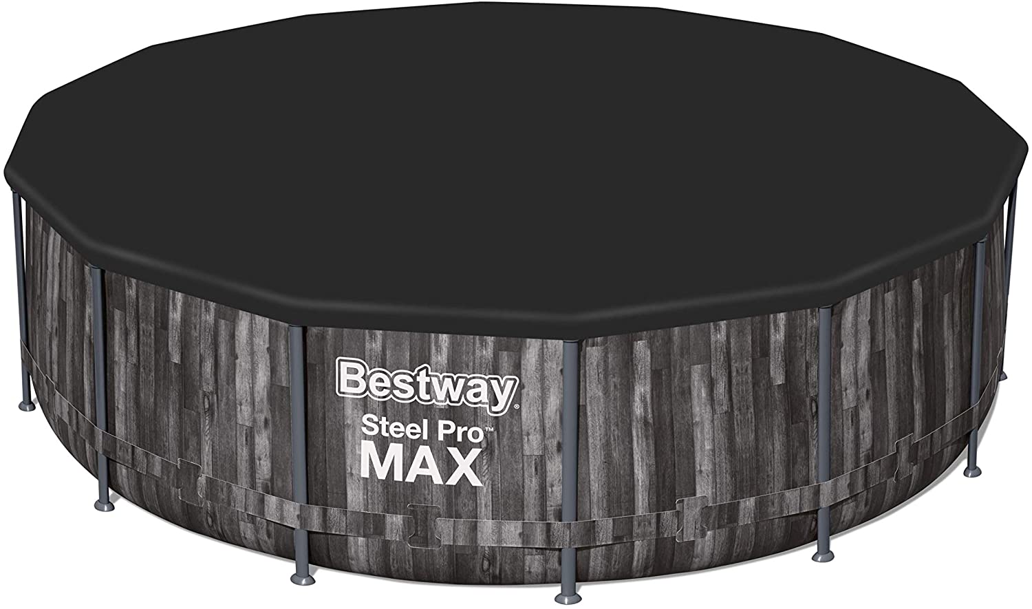 PISCINA ROTONDA STEEL PRO MAX 427X107 CON POMPA FILTRO SCALETTA E COPERTURA