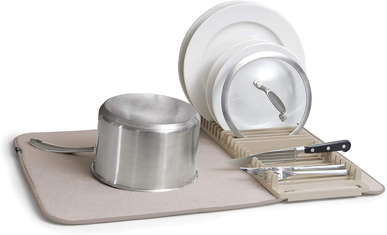 TAPPETO PIEGHEVOLE ASSORBENTE CON SCOLAPIATTI DRY BEIGE