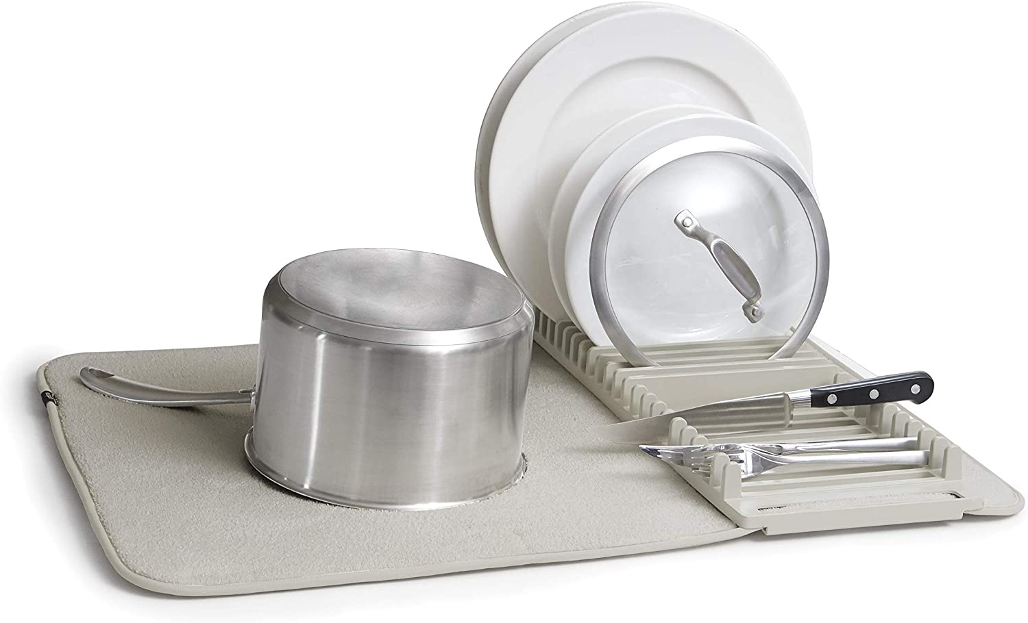 TAPPETO PIEGHEVOLE ASSORBENTE CON SCOLAPIATTI DRY GREY