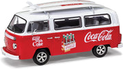 FURGONCINO COCA-COLA CON TAVOLE DA SURF, SCALA 1:43, COLORE ROSSO