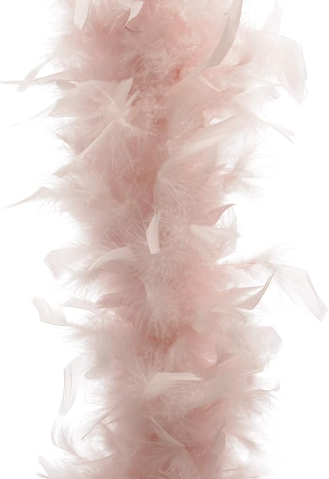GHIRLANDA DI PIUME ROSA ANTICO 180 CM