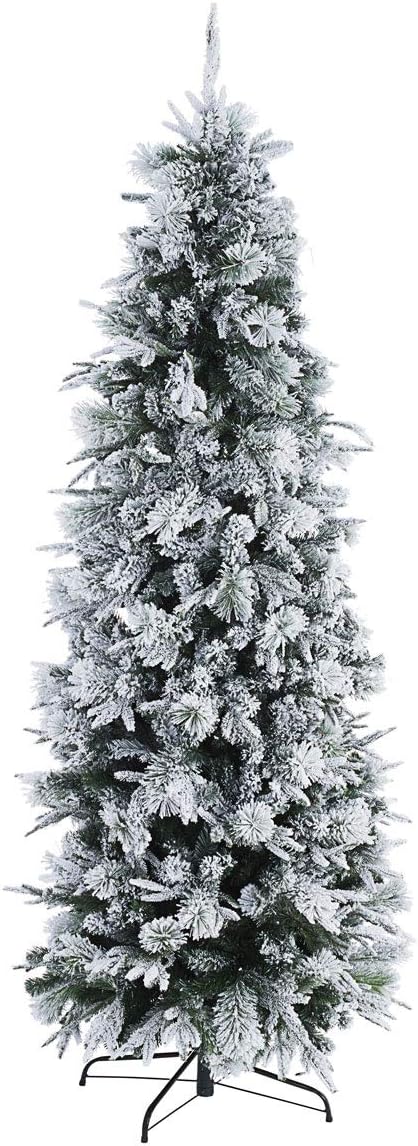 ALBERO DI NATALE SLIM DRESDA INNEVATO H210CM