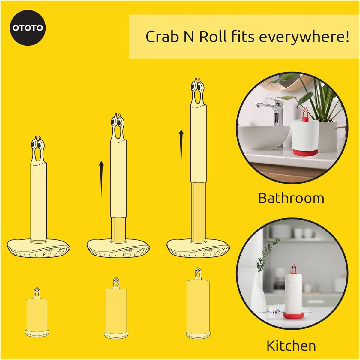 PORTA ROTOLO DA CUCINA/BAGNO CRAB N' ROLL