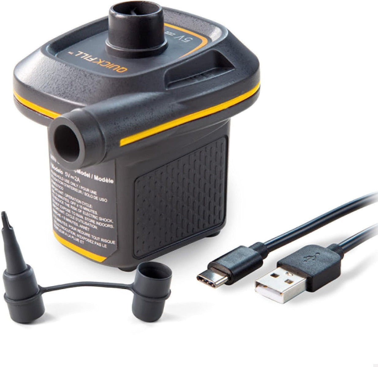 POMPA A BATTERIA GONFIAGGIO SGONFIAGGIO USB QUICKFILL MINI