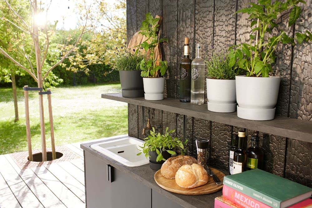 VASO GREENVILLE ROUND 14CM LIVING CONCRETE