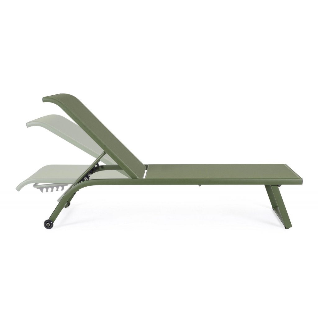 LETTINO PRENDISOLE RECLINABILE CON RUOTE TAYLOR VERDE