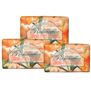 OFFERTA 3 SAPONETTE 150GR "ROMANTICA" CILIEGIO NOBILE E BASILICO