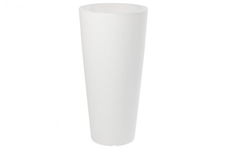 VASO TONDO ALTO 100CM BIANCO OTTICO