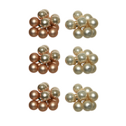 OFFERTA 6 MAZZOLINI DI SFERE NATALIZIE D.2CM PERLA MODELLO ASSORTITO