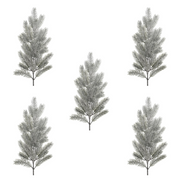 OFFERTA 5 RAMI NATALIZI PINO H36CM BIANCO