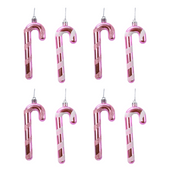 OFFERTA 4 CONFEZIONI DA 2 BASTONCINI DI ZUCCHERO APPENDIBILI H.12 ROSA/BIANCO MODELLO ASSORTITO