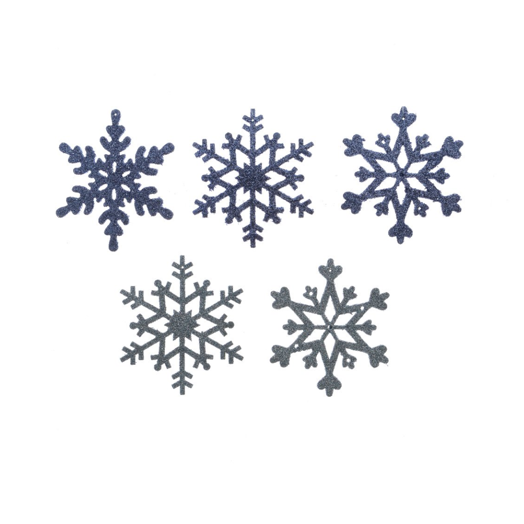 OFFERTA 5 FIOCCHI DI NEVE APPENDIBILI D.12X0,3 MODELLI ASSORTITI