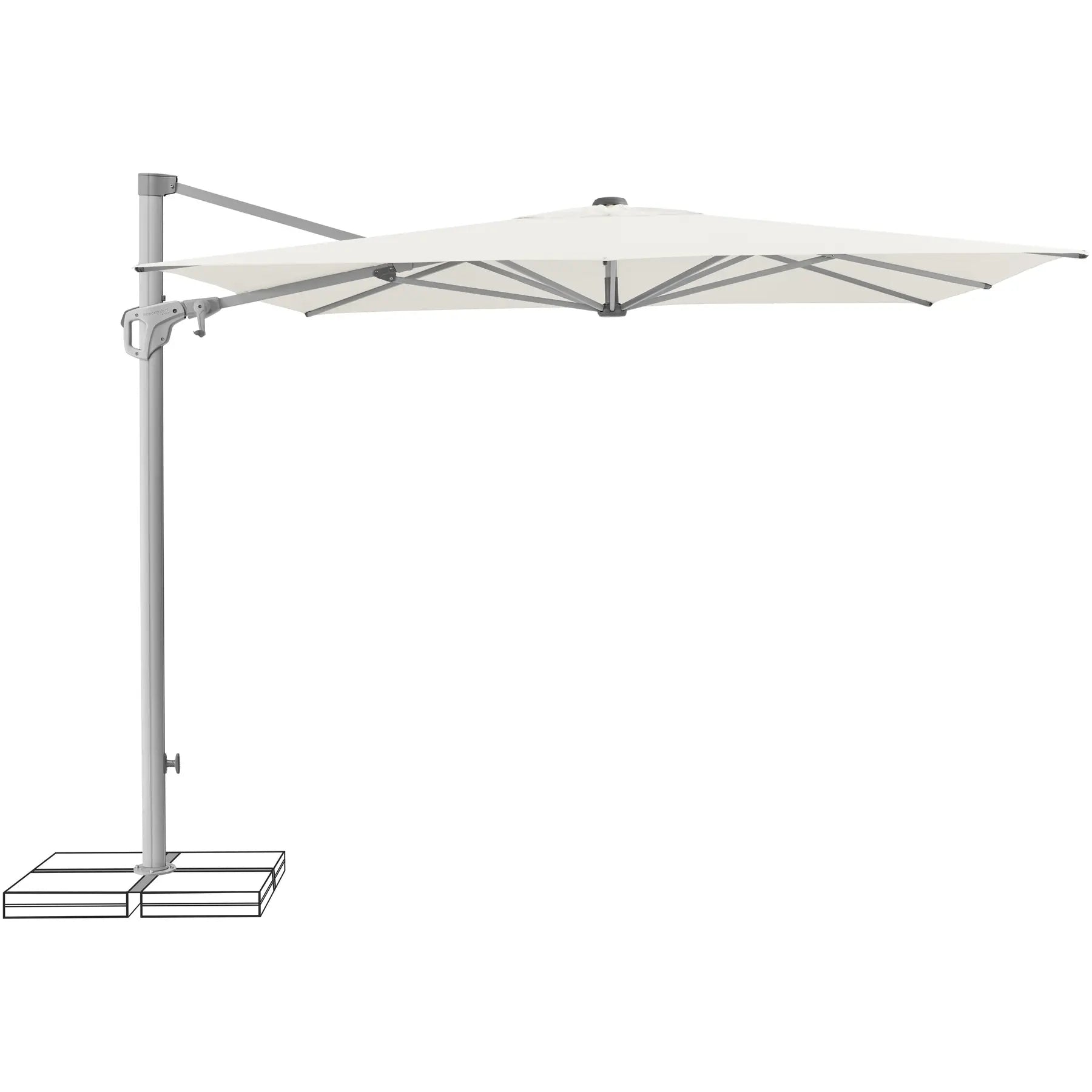 FLEX-DACHSCHIRM 210X150 MITTELSTANGE FROSTGRÜN